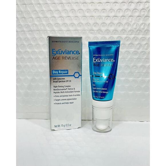 EXUVIANCE Age Reverse Day Repair SPF 30 Sunscreen 15g Retinol & Peptides New - Picture 1 of 6